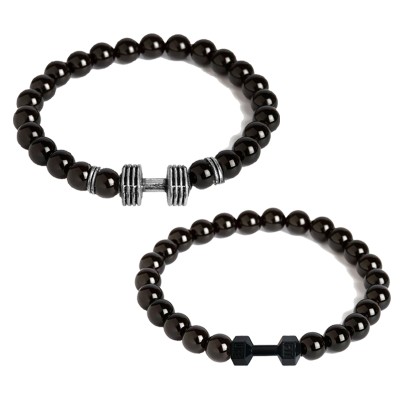 Black Onyx Multi-Design Bracelet Combo For Men/Boys